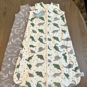 2 Pack Baby Sleep Sack 12-18 Months Cotton Dinosaur Wearable Blanket NEW
